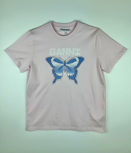 가니 버터플라이 티셔츠 T3357 라이트 라일락 WOMENS S,M,L