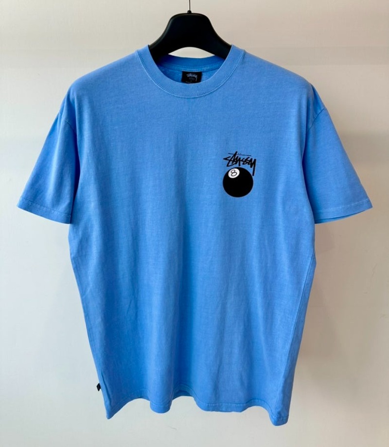 스투시 AU(호주) 8BALL LCB SS 티셔츠 ST024W2012 피그먼트 파우더 블루 MENS