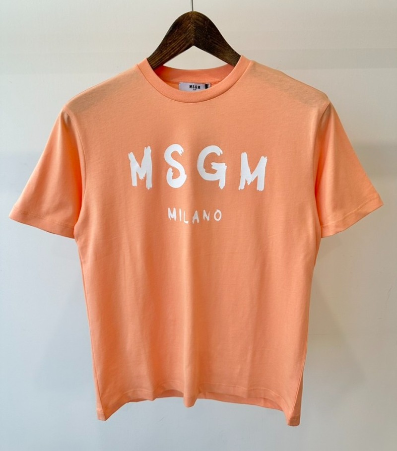 24SS MSGM 키즈 티셔츠 S4MSJUTH012 피치 12,14A