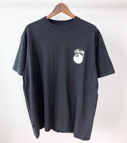 스투시 AU(호주) PIGMENT 8 BALL 티셔츠 ST021002 피그먼트 블랙 MENS