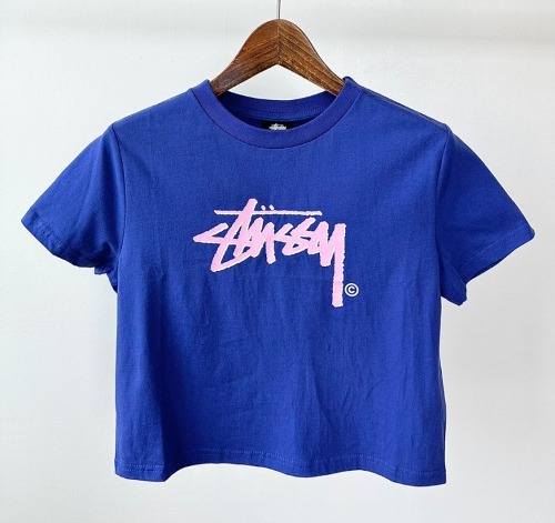 스투시 AU(호주) SHADOW STOCK 슬림 크롭 티셔츠 ST127000 브라이트 블루 WOMENS
