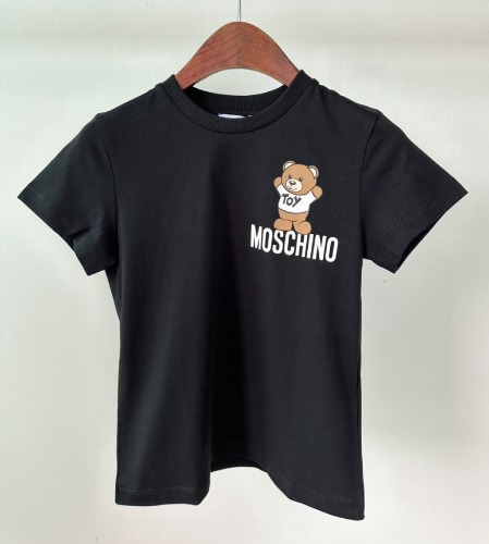 23SS 모스키노 키즈 티셔츠 미니 만세 테디 HNM03U LAA02 블랙 6,8,10A