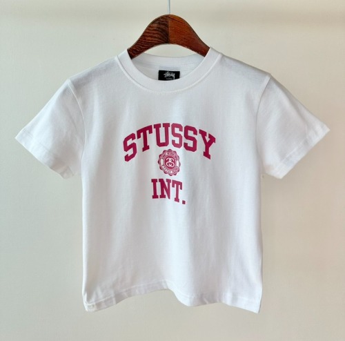 스투시 AU(호주) ATHLETICS 슬림 크롭 티셔츠 ST122005 화이트 WOMENS