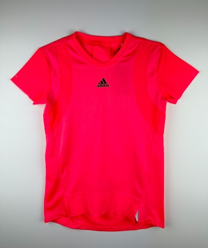 아디다스 러닝 티셔츠 GL6923 네온 핑크오렌지 WOMENS XS