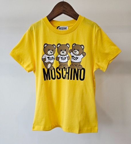 23FW 모스키노 키즈 티셔츠 HVM03U 옐로우 6,8,12A