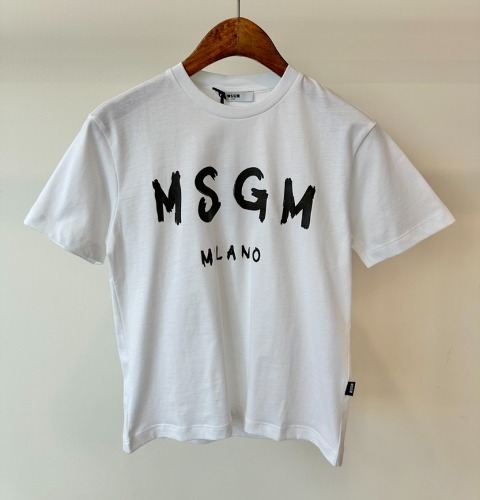 23FW MSGM 키즈 티셔츠 F3MSJUTH011 화이트 8,10,12,14A