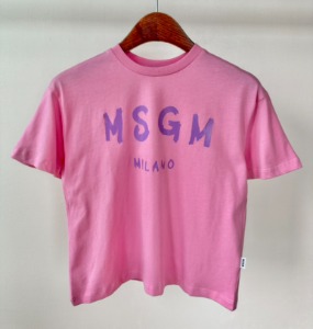 23SS MSGM 키즈 티셔츠 MS029315 핑크 6,8,10,12,14A