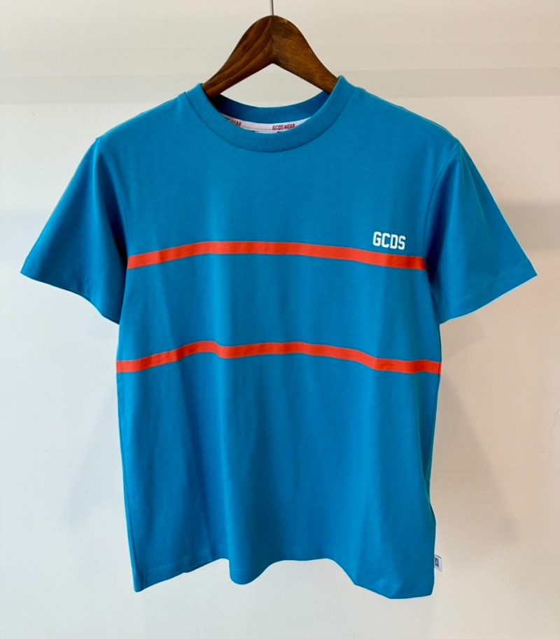 GCDS 키즈 티셔츠 DRM00I 블루 14A