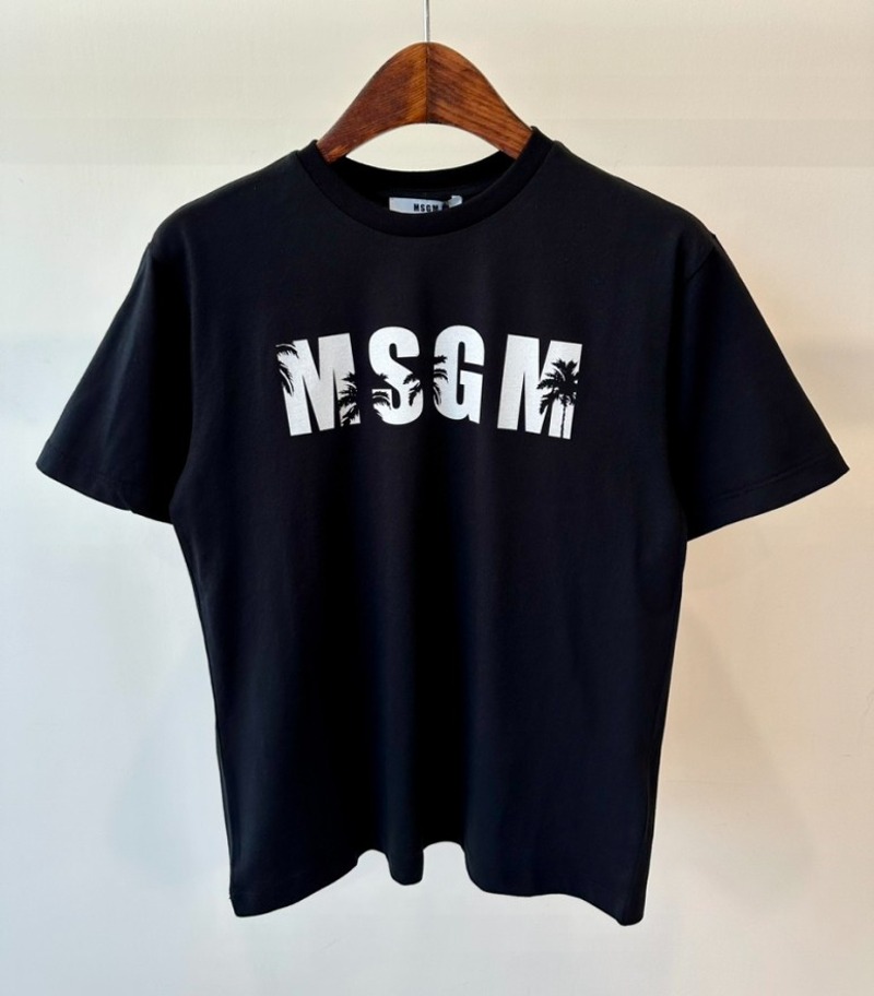 24SS MSGM 키즈 티셔츠 S4MSJBTH205 블랙 Boys 4,8,10,12A